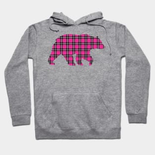 Pink Plaid Bear Hoodie